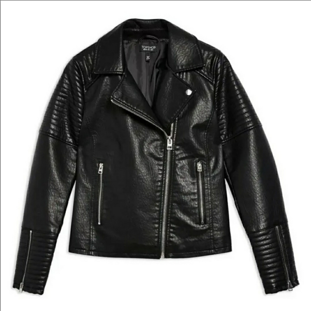 Topshop Rosa faux leather jacket